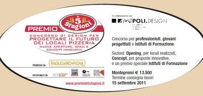 Concorso Design: Premio le 5 stagioni progettare il futuro dei locali pizzeria