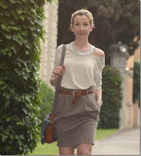 Zara, gonna tubino, pencil skirt, moda, fashion, vita alta, high waisted