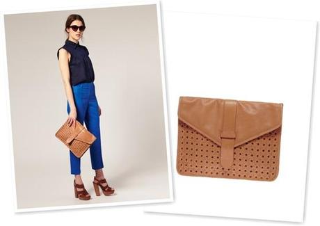 Visualizza Clutch-ASOS Woven Leather Clutch Bag