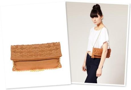 Visualizza Clutch-ASOS Leather Weave Clutch Bag