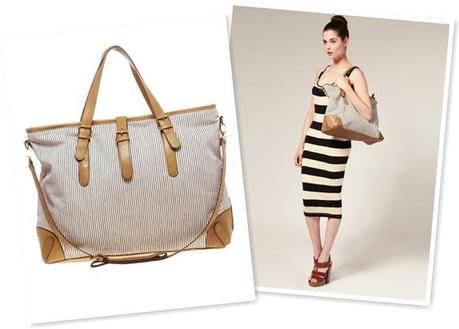 Visualizza Shopper Bag-Pieces Loni Stripe Shopper
