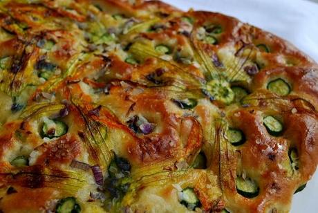 Focaccia ai fiori di zucchina