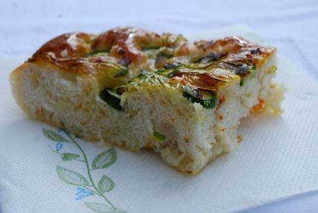 Focaccia ai fiori di zucchina