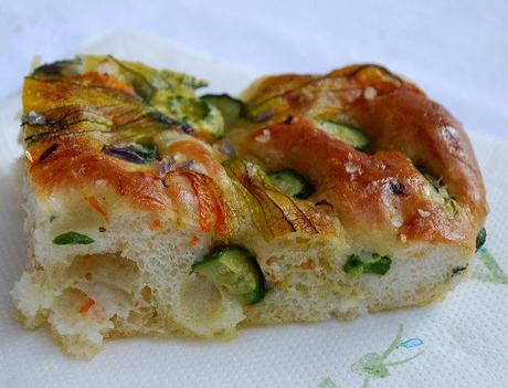 Focaccia ai fiori di zucchina