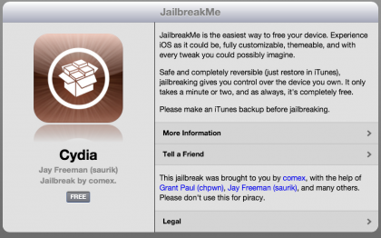 Immagine 46 Rilasciato JailbreakMe 3.0 per effettuare lo sblocco delliPad 2