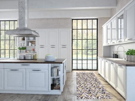 Stuoia Multiuso Deco Mats stuoia cucina lavabile colori grigio e giallo