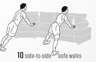 Sofa workout, l'home fitness per i più pigri Sofa workout, l'home fitness per i più pigri