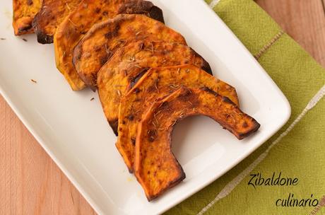 Zucca al forno con cannella e timo Zucca al forno con cannella e timo