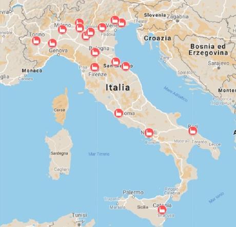 La mappa delle miniere di rottami in Italia La mappa delle miniere di rottami in Italia