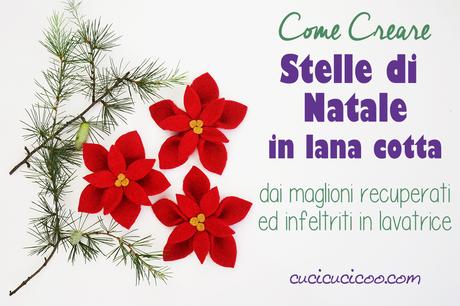 Cucire una calza di Natale fai da te (Befana) Ricicla un vecchio maglione e trasformalo con forbici e colla in una stella di Natale in lana cotta per una decorazione natalizia fai da te semplice! #stelladinatale #natalefaidate