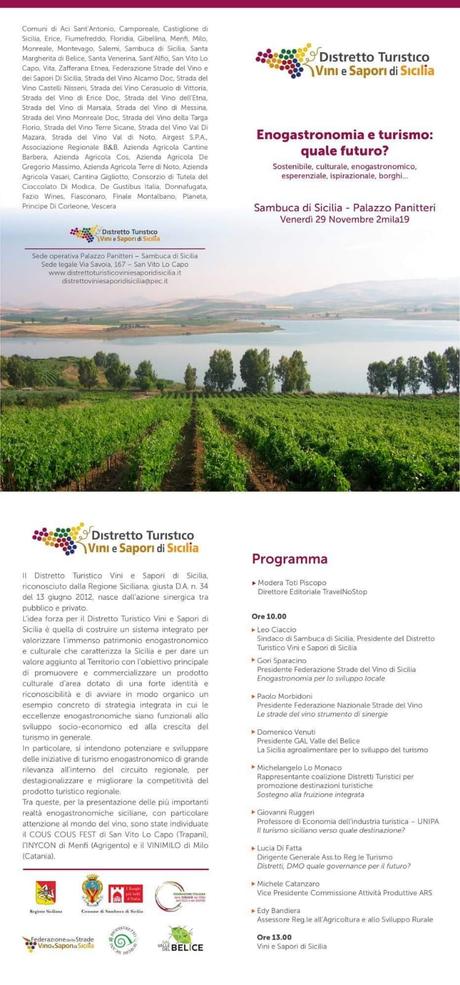 Sambuca di Sicilia, convegno dal titolo: “Enogastronomia e Turismo: quale futuro?” Sambuca di Sicilia, convegno dal titolo: “Enogastronomia e Turismo: quale futuro?”