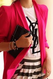 {Pink blazer}