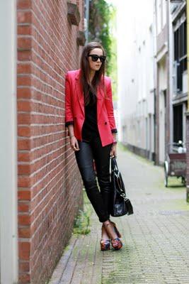 {Pink blazer}