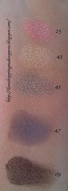 Ombretti mono Essence - swatches