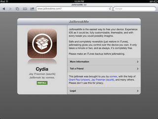 JailbreakMe jailbreak 3.0 anche su iPad 2