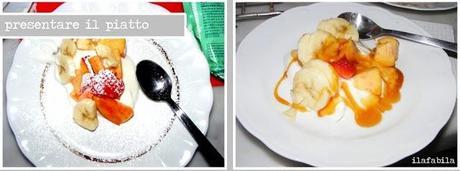 Crema di ricotta con frutta e caramello Crema di ricotta con frutta e caramello