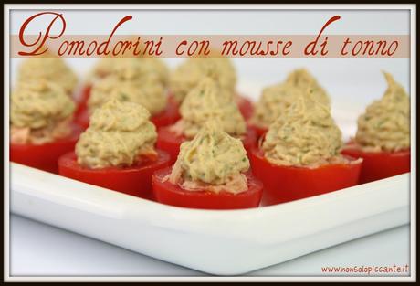 Pomodorini con mousse di tonno