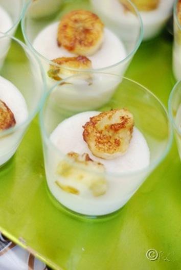 risolatte al latte di cocco e banana caramellata