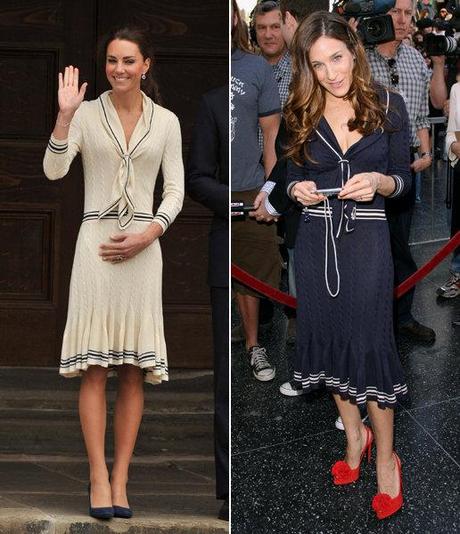 Kate Middleton ha copiato: a Sarah Jessica Parker l'abito ha fregato