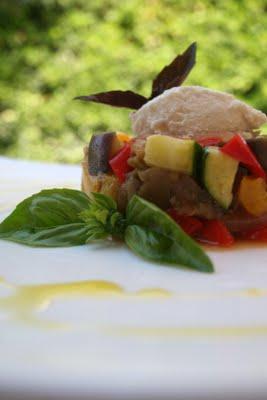 Caponatina e ricotta di bufala...per combattere la calura!