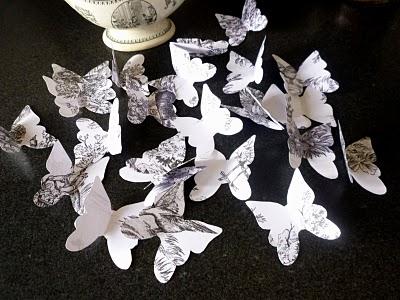 Butterflies in Toile de Jouy : tutorial