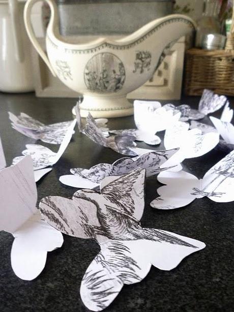 Butterflies in Toile de Jouy : tutorial