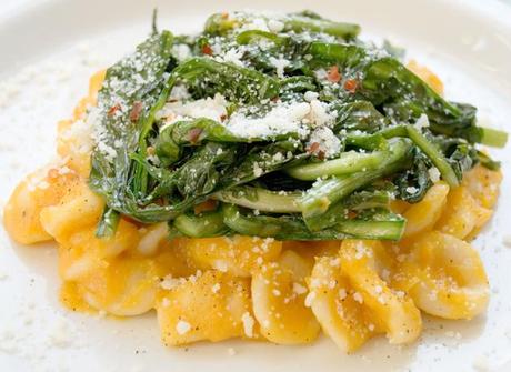 Orecchiette con Crema di Zucca e Cicoria