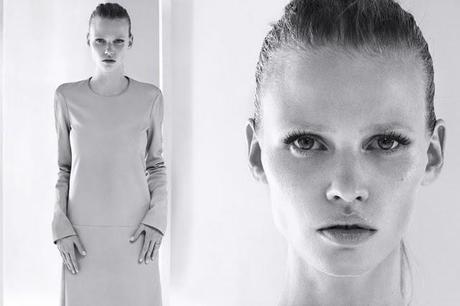 Lara Stone in Calvin Klein Collection | Vogue Russia July 2011