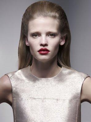 Lara Stone in Calvin Klein Collection | Vogue Russia July 2011