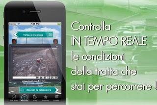 La situazione del traffico in tempo reale com l'app Video Telecamere strade-autostrade.