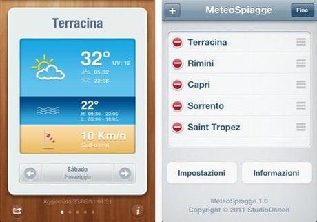 Ecco una interessante applicazione per iPhone: “Meteo Spiagge”