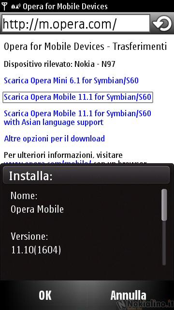 Update: Opera Mobile v.11.10(1604) per Symbian