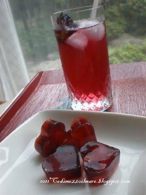 Akajiso juice (sciroppo di perilla rossa) e gelatine per Libera