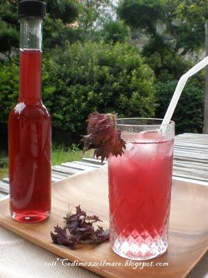 Akajiso juice (sciroppo di perilla rossa) e gelatine per Libera
