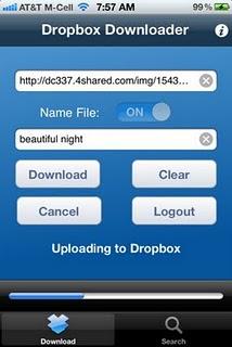 Scarica e sincronizza i tuoi file con l'app Download with Dropbox.