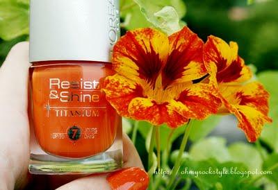 L'Oreal Resist And Shine Titanium - Mandarin Swatch