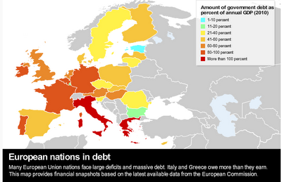 Debito pubblico nell'Unione Europea: una mappa interattiva