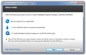 Un nuovo Antimalware targato MICROSOFT – Microsoft Standalone System Sweeper