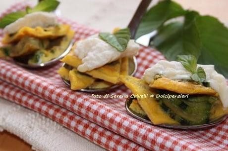 FRITTATINA ALLE ZUCCHINE E FORMAGGIO LA TUR AL CUCCHIAIO di Dolcipensieri