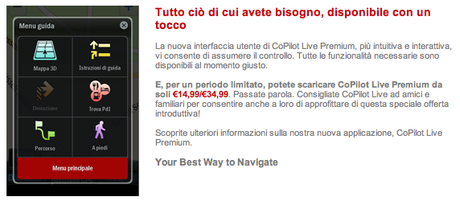 CoPilot Live Premium da oggi disponibile su Apple Store per iPhone e iPad