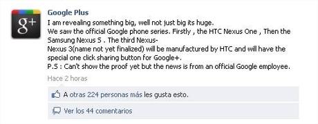 Google+Plus+ +Google+Chrome Google Nexus 3: sarà prodotto da HTC ed avrà il pulsante +1