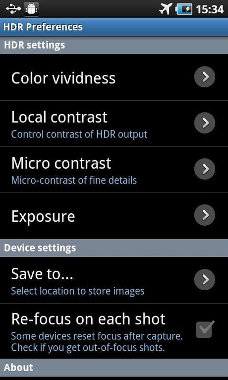  HDR Camera, Foto HDR con Android 