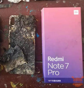 Redmi Note 7 Pro prende fuoco ma non è un problema di qualità redmi note 7 pro in fiamme
