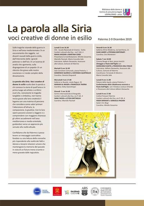La parola alla Siria: scrittrici e intellettuali da Siria, Palestina e Libano a Palermo La parola alla Siria: scrittrici e intellettuali da Siria, Palestina e Libano a Palermo