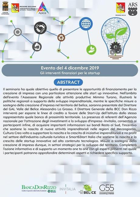 Scienza: a Partanna il seminario dal titolo: “Gli interventi finanziari per le Startup” Scienza: a Partanna il seminario dal titolo: “Gli interventi finanziari per le Startup”