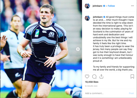 Scozia: John Barclay annuncia il ritiro dal rugby internazionale Scozia: John Barclay annuncia il ritiro dal rugby internazionale