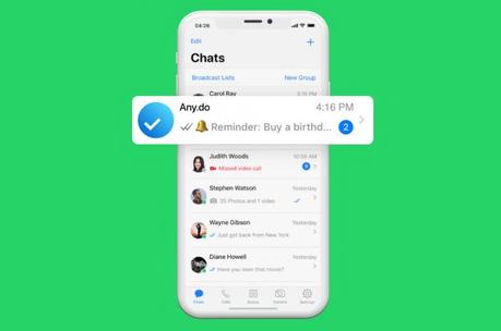 WhatsApp, note e funzionalità aggiuntive con l'integrazione di Any.do - Notizia WhatsApp, note e funzionalità aggiuntive con l'integrazione di Any.do - Notizia
