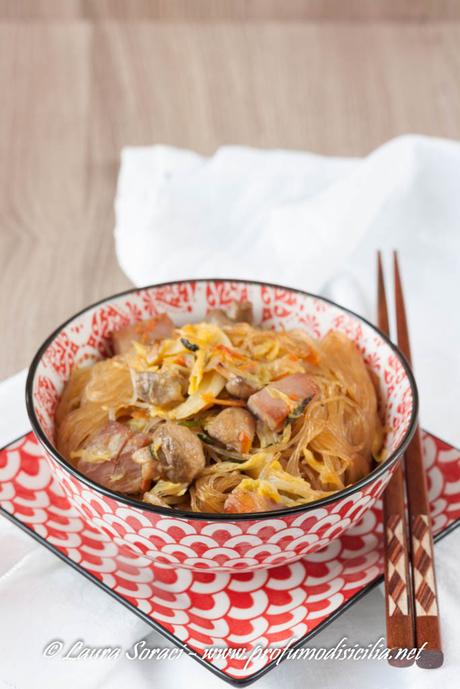 Noodles con Verdure e Prosciutto Cotto Noodles con Verdure e Prosciutto Cotto