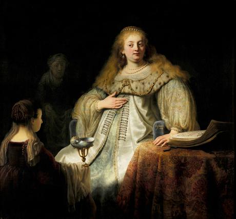 Rembrandt, Giuditta al banchetto di Oloferne Rembrandt, Giuditta al banchetto di Oloferne