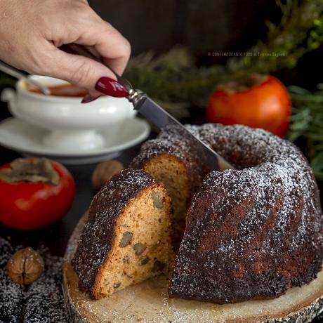 Bundt cake noci e cachi con coulis di cachi e Rum bundt-cake-cachi-noci-con-coulis-di-cachi-rum-colazione-merenda-dolce-facile-contemporaneo-food